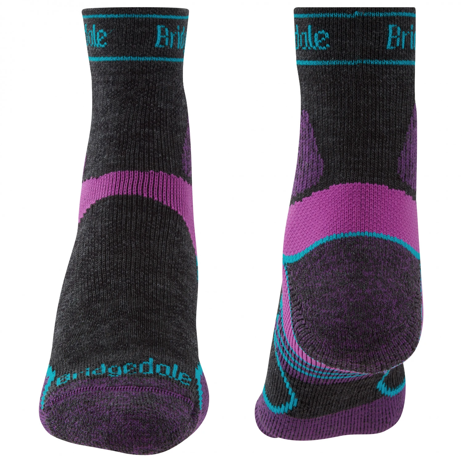 Bridgedale - Women's Trail Run Lightweight Merino Sport 3/4 Crew I - Chaussettes De Running 4 Bridgedale - Women's Trail Run Lightweight Merino Sport 3/4 Crew I - Chaussettes De Running – Image 2