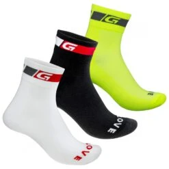 GripGrab - 3-Pack Tricolore Regular Cut - Chaussettes De Cyclisme
