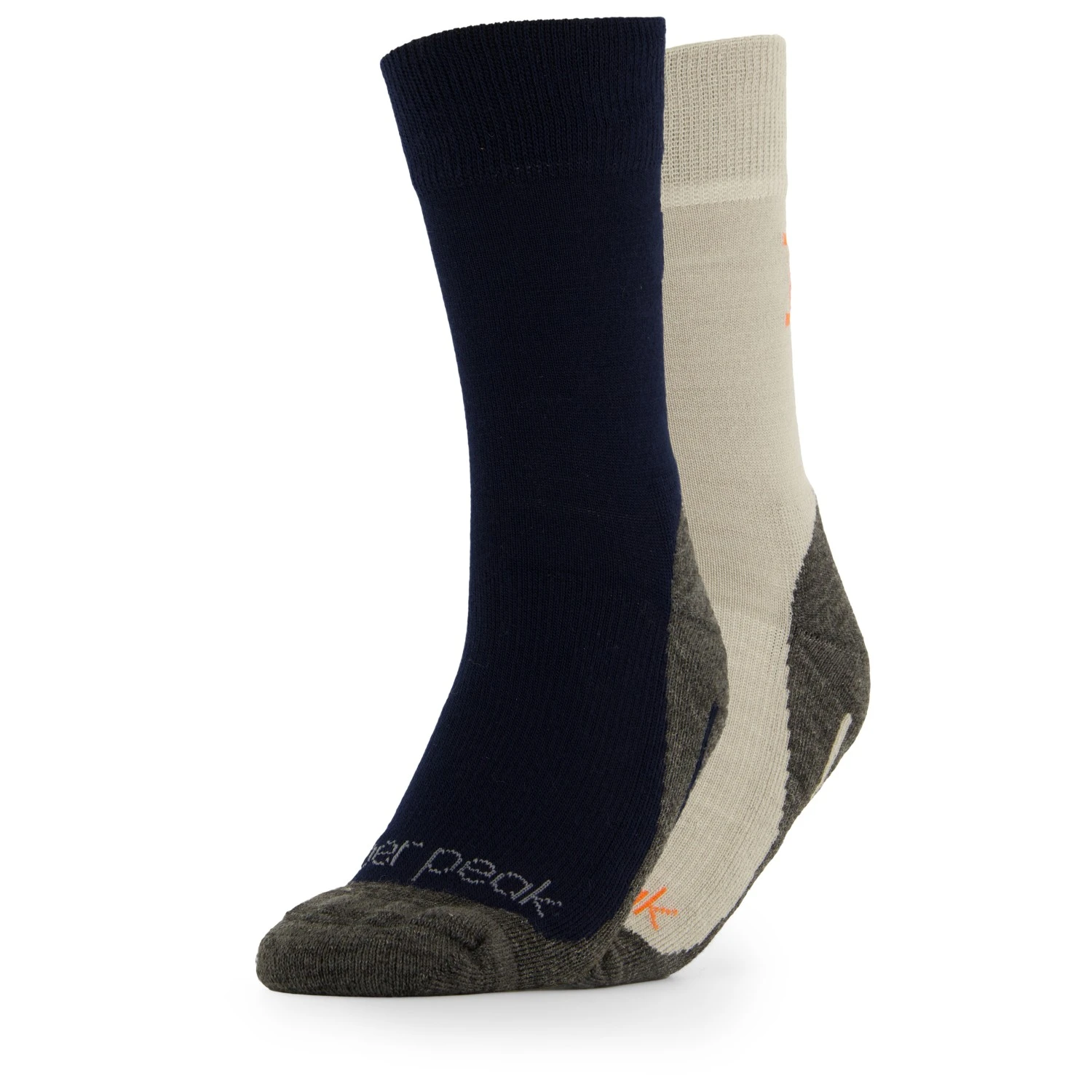 Heber Peak - Kid's EvergreenHe. Hiking Crew Socks 2-Pack - Chaussettes De Randonnée 4 Heber Peak - Kid's EvergreenHe. Hiking Crew Socks 2-Pack - Chaussettes De Randonnée – Image 2