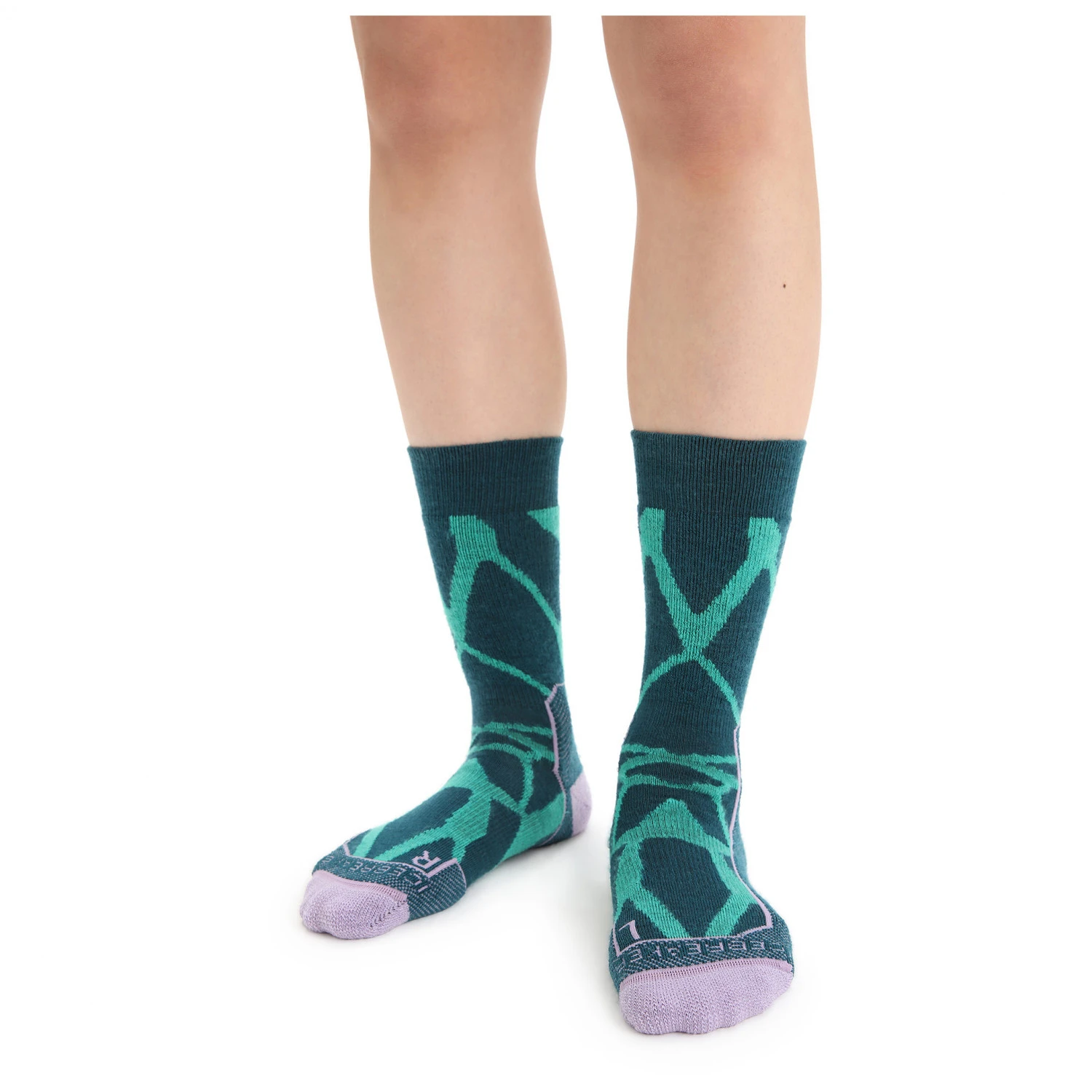 Icebreaker - Women's Hike+ Medium Crew Fractured Landscapes - Chaussettes De Randonnée 4 Icebreaker - Women's Hike+ Medium Crew Fractured Landscapes - Chaussettes De Randonnée – Image 2